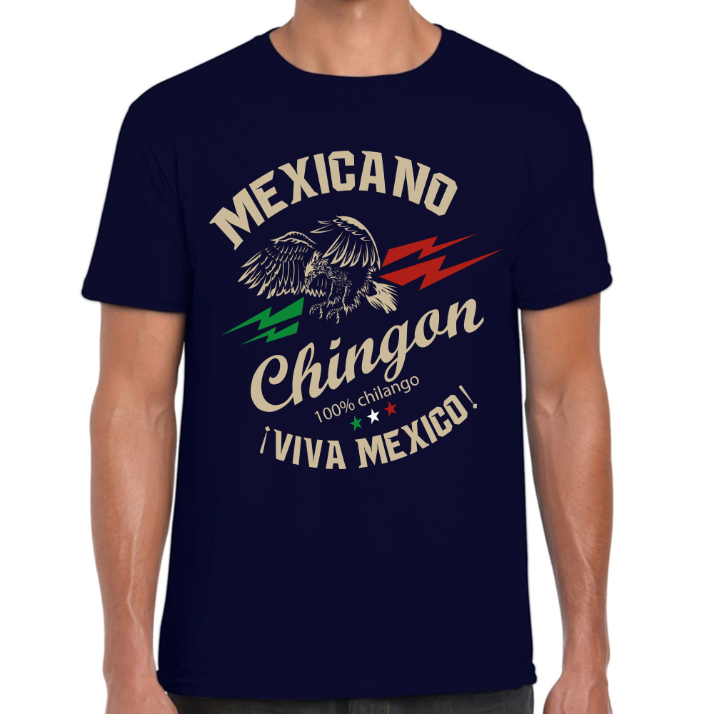 Playera Fiestas Patrias Mexicano Chingón Algodón Premium #0001846