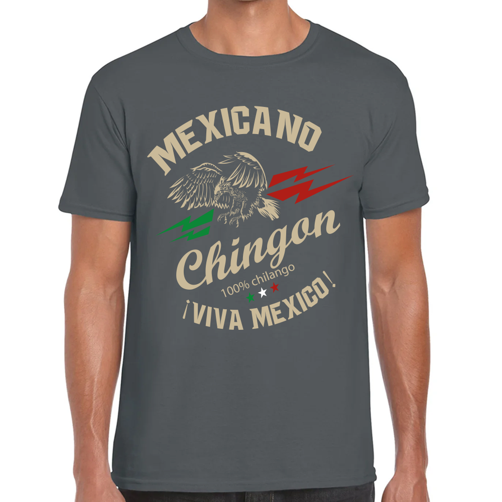 Playera Fiestas Patrias Mexicano Chingón Algodón Premium #0001846