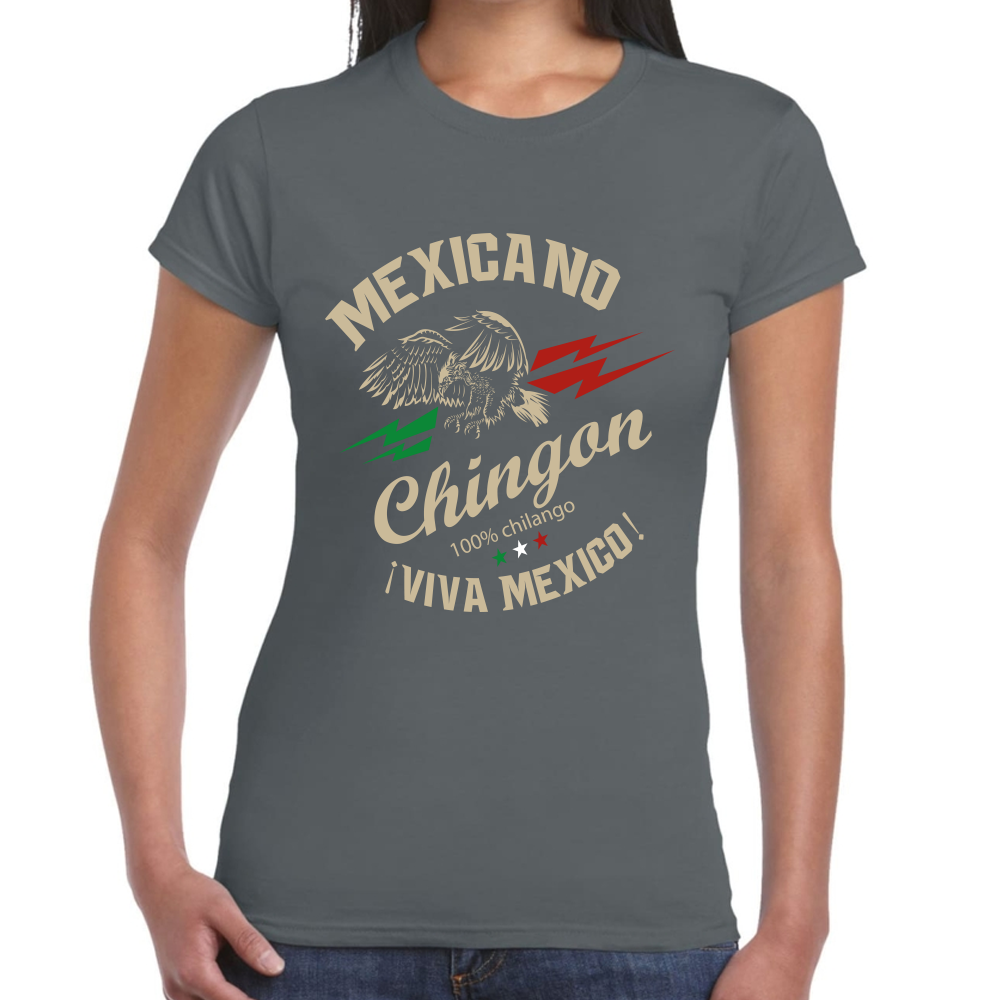 Playera Fiestas Patrias Mexicano Chingón Algodón Premium #0001846