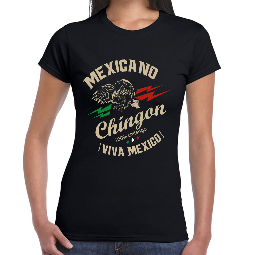 Playera Fiestas Patrias Mexicano Chingón Algodón Premium #0001846