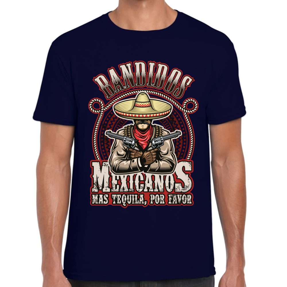 Playera Fiestas Patrias Bandidos Mexicanos Algodón Premium #0001847