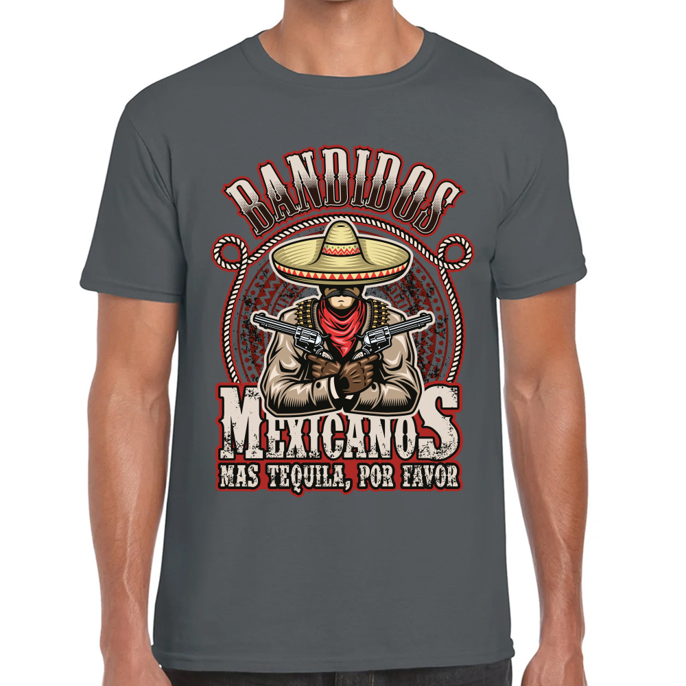 Playera Fiestas Patrias Bandidos Mexicanos Algodón Premium #0001847