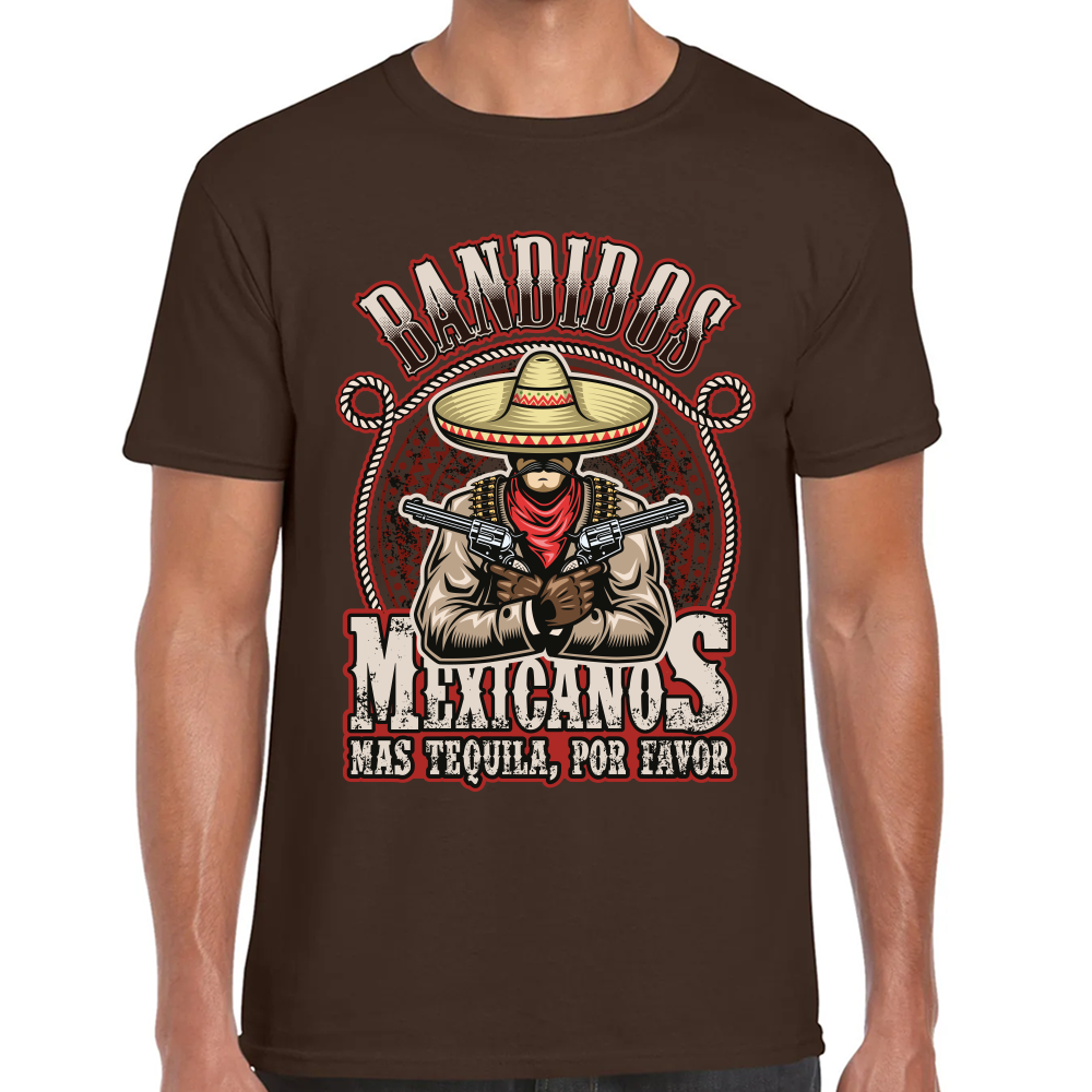 Playera Fiestas Patrias Bandidos Mexicanos Algodón Premium #0001847