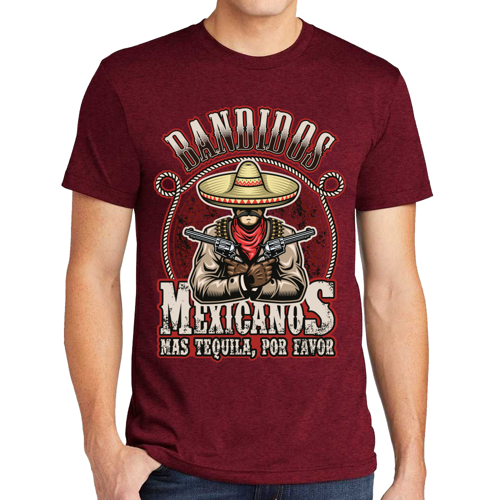 Playera Fiestas Patrias Bandidos Mexicanos Algodón Premium #0001847