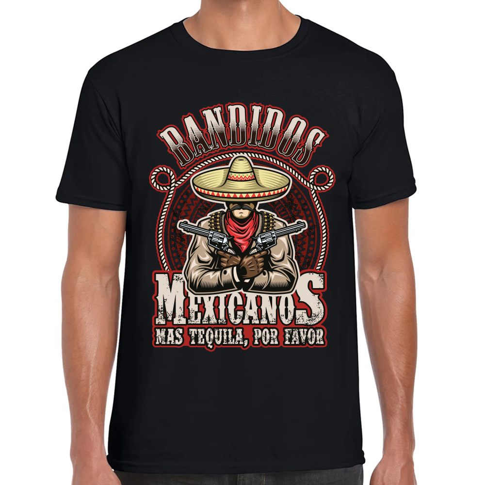 Playera Fiestas Patrias Bandidos Mexicanos Algodón Premium #0001847