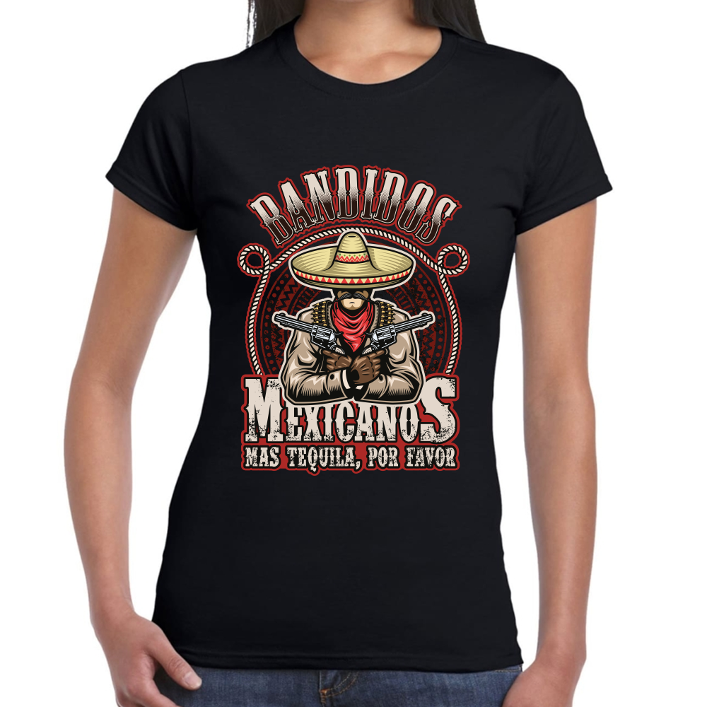 Playera Fiestas Patrias Bandidos Mexicanos Algodón Premium #0001847