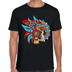 Playera Fiestas Patrias Calavera Azteca Algodón Premium #0001849