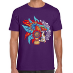 Playera Fiestas Patrias Calavera Azteca Algodón Premium #0001849