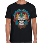 Playera Fiestas Patrias Calavera Felino Algodón Premium #0001851