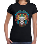 Playera Fiestas Patrias Calavera Felino Algodón Premium #0001851