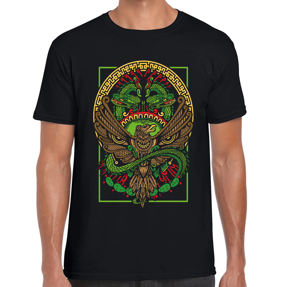 Playera Fiestas Patrias México Aguila Serpiente Algodón Premium #0001852
