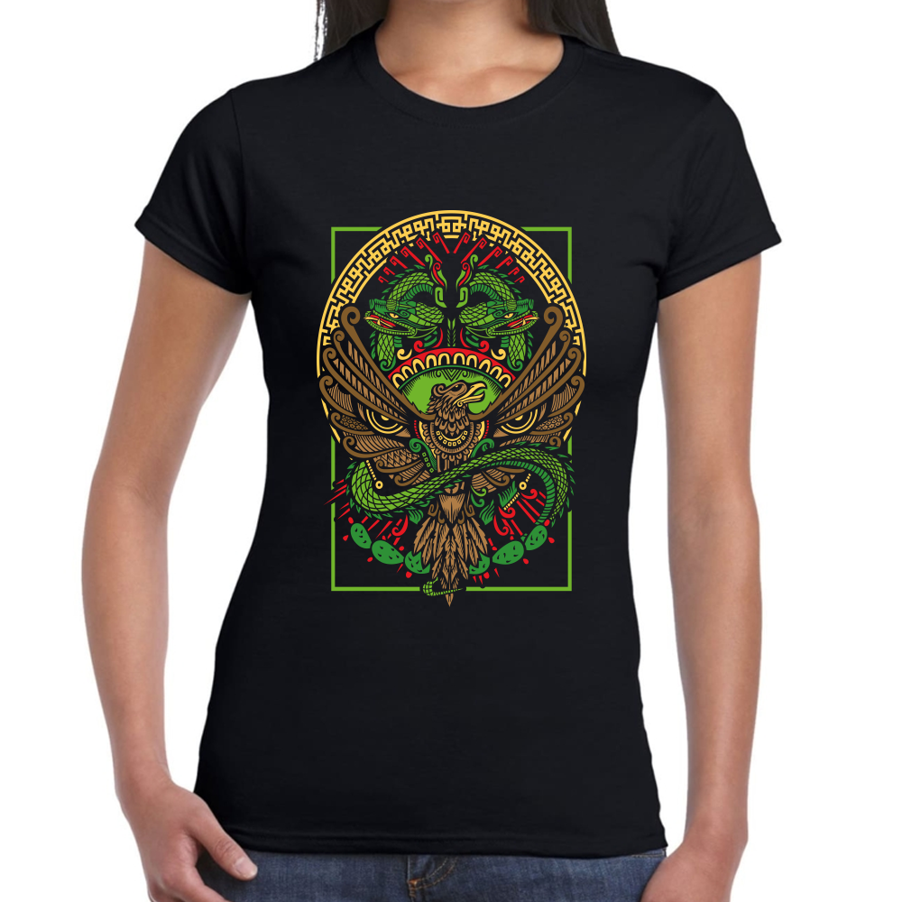 Playera Fiestas Patrias México Aguila Serpiente Algodón Premium #0001852