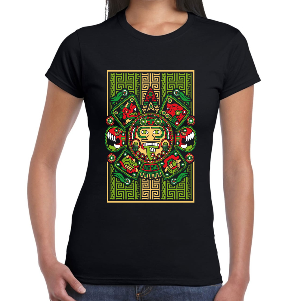 Playera Fiestas Patrias México Azteca Algodón Premium #0001853