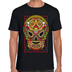 Playera Fiestas Patrias Mascara Azteca Algodón Premium #0001854