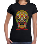 Playera Fiestas Patrias Mascara Azteca Algodón Premium #0001854