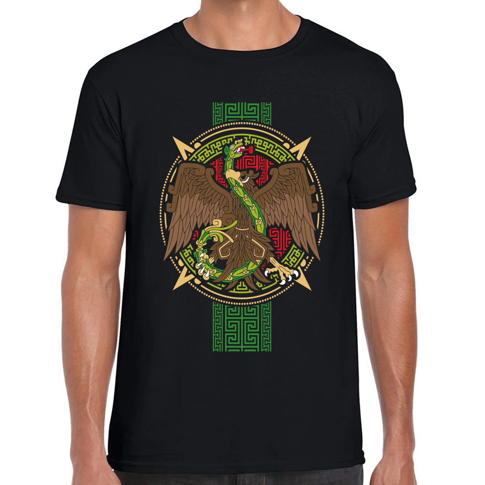 Playera Fiestas Patrias México Aguila Serpiente  Algodón Premium #0001855