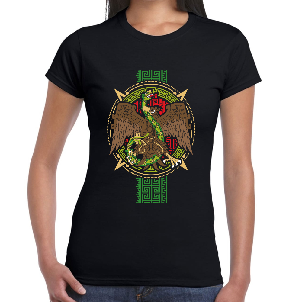 Playera Fiestas Patrias México Aguila Serpiente  Algodón Premium #0001855