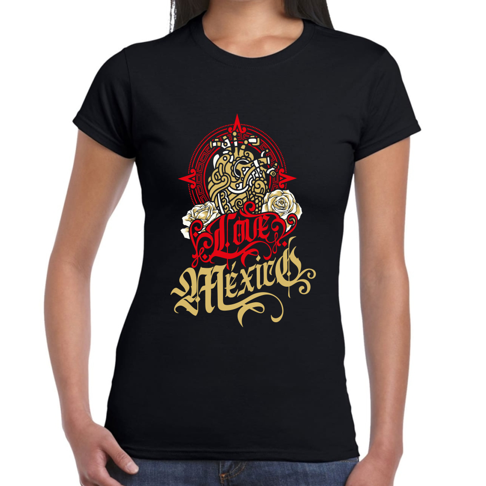 Playera Fiestas Patrias Love México Algodón Premium #0001856