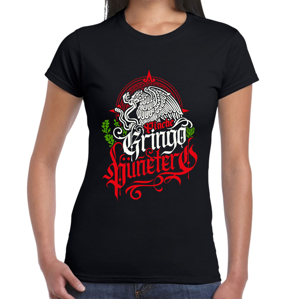 Playera Fiestas Patrias Pinchi Gringo Puñetero Algodón Premium #0001865 Imagen secundaria del producto