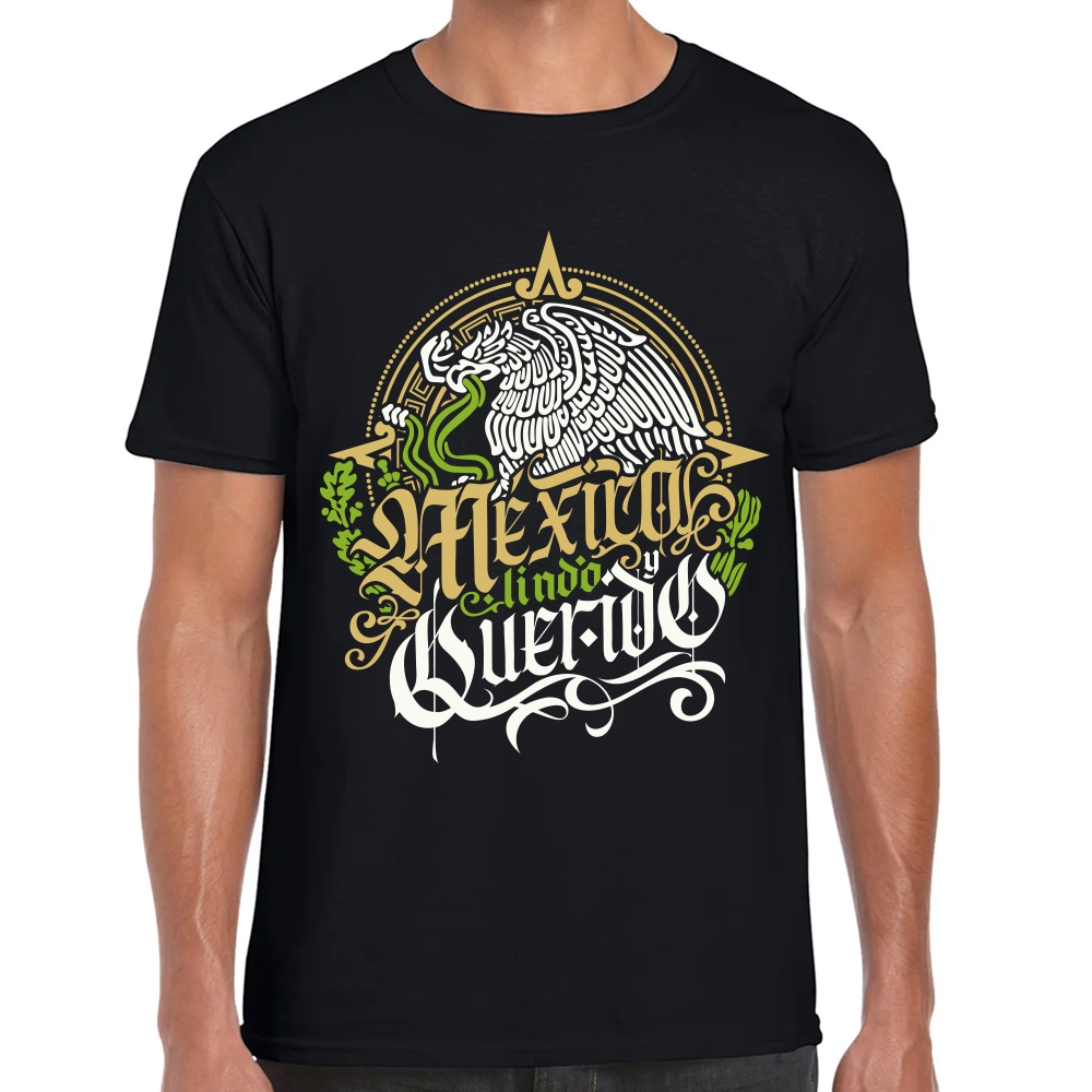 Playera Fiestas Patrias México Lindo y Querido Algodón Premium #0001871