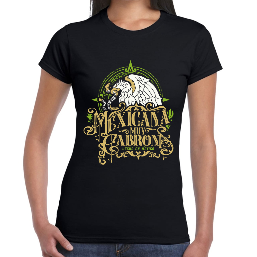 Playera Fiestas Patrias Mexicana Muy Cabrona Algodón Premium #0001872 Imagen principal del producto