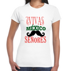 Playera Fiestas Patrias Viva Mexico Señores Algodón Premium #0001878