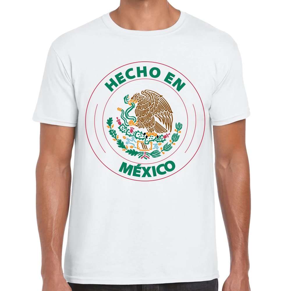 Playera Fiestas Patrias Hecho México  Algodón Premium #0001879