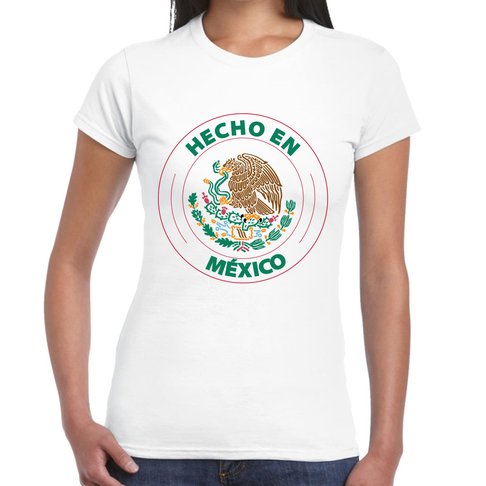 Playera Fiestas Patrias Hecho México  Algodón Premium #0001879