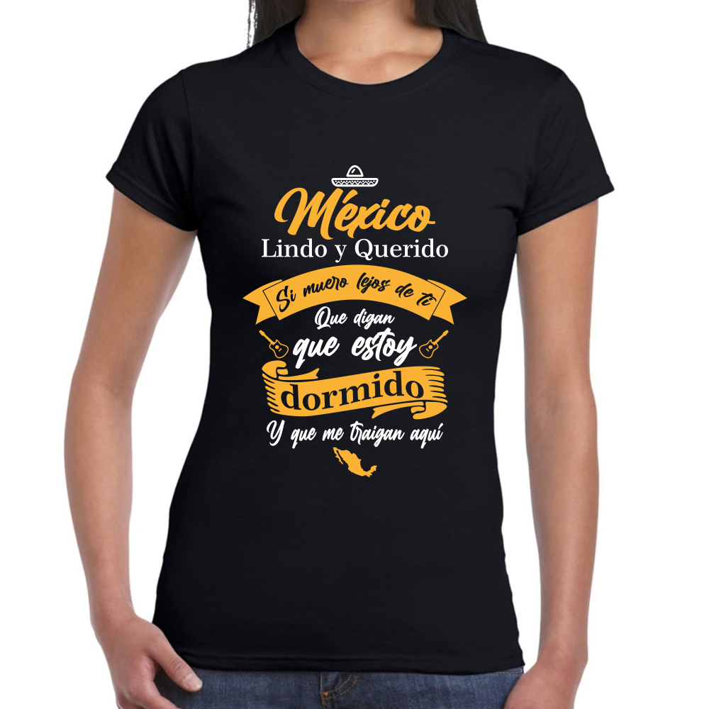Playera Fiestas Patrias México Lindo y Querido Algodón Premium #0001889