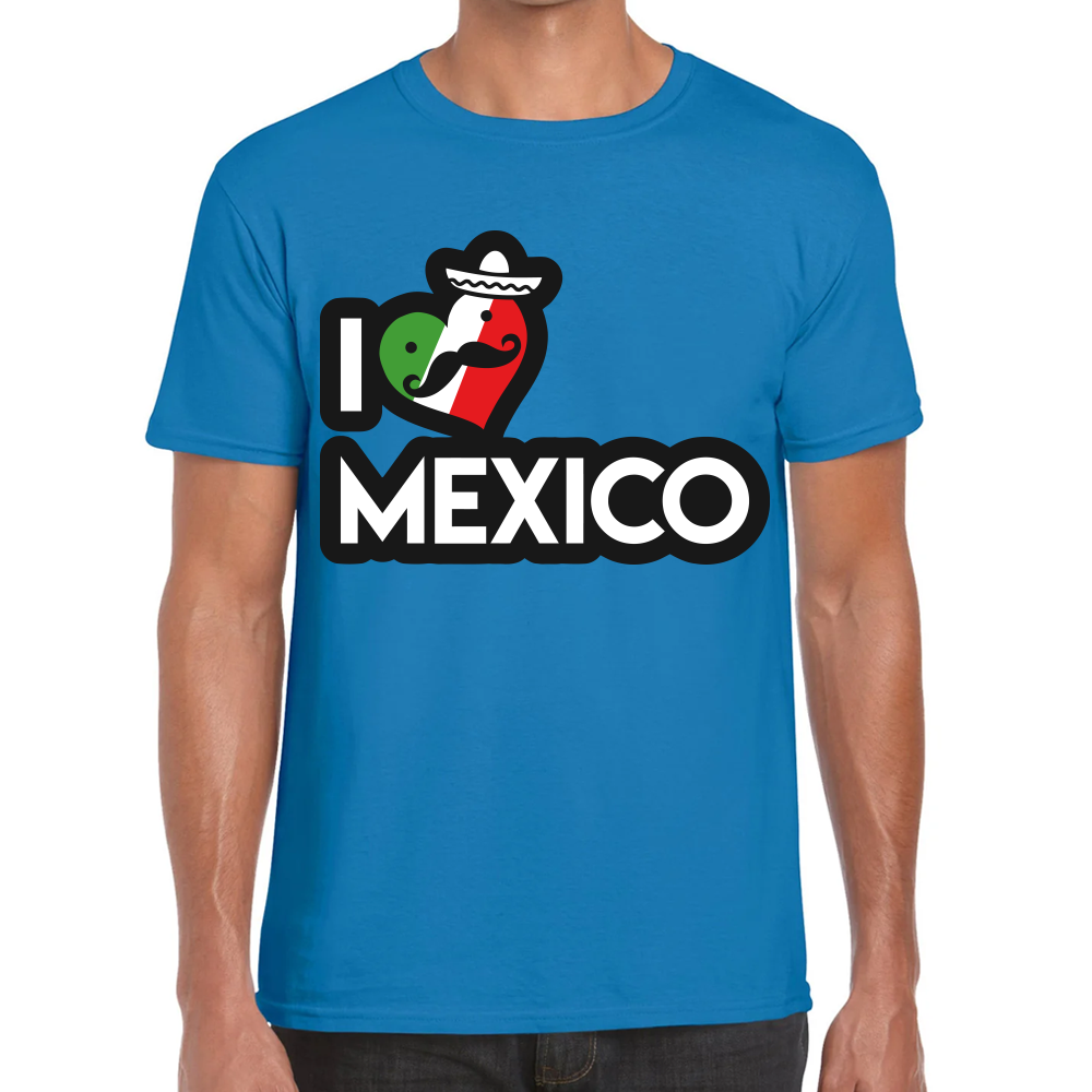 Playera Fiestas Patrias I Love México Algodón Premium #0001890