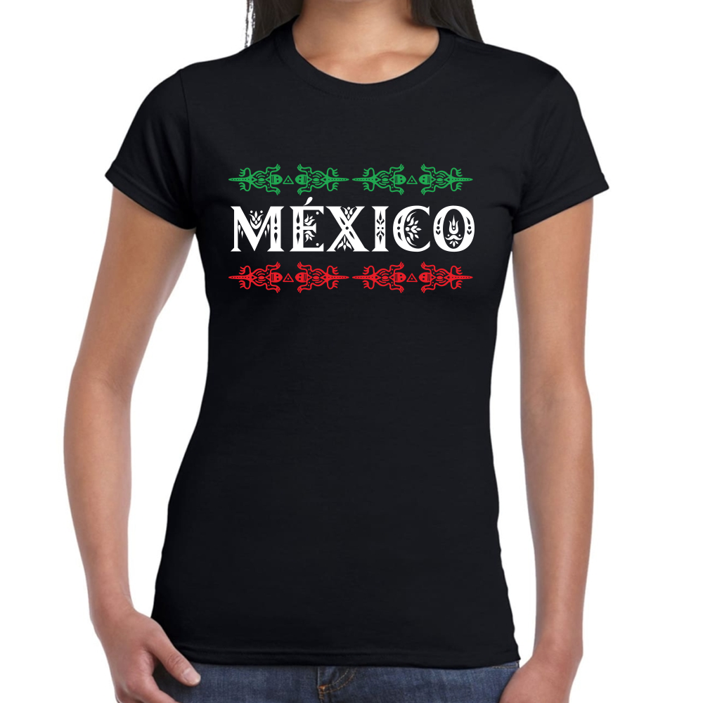 Playera Fiestras Patrias México Algodón Premium #0001893 Imagen secundaria del producto