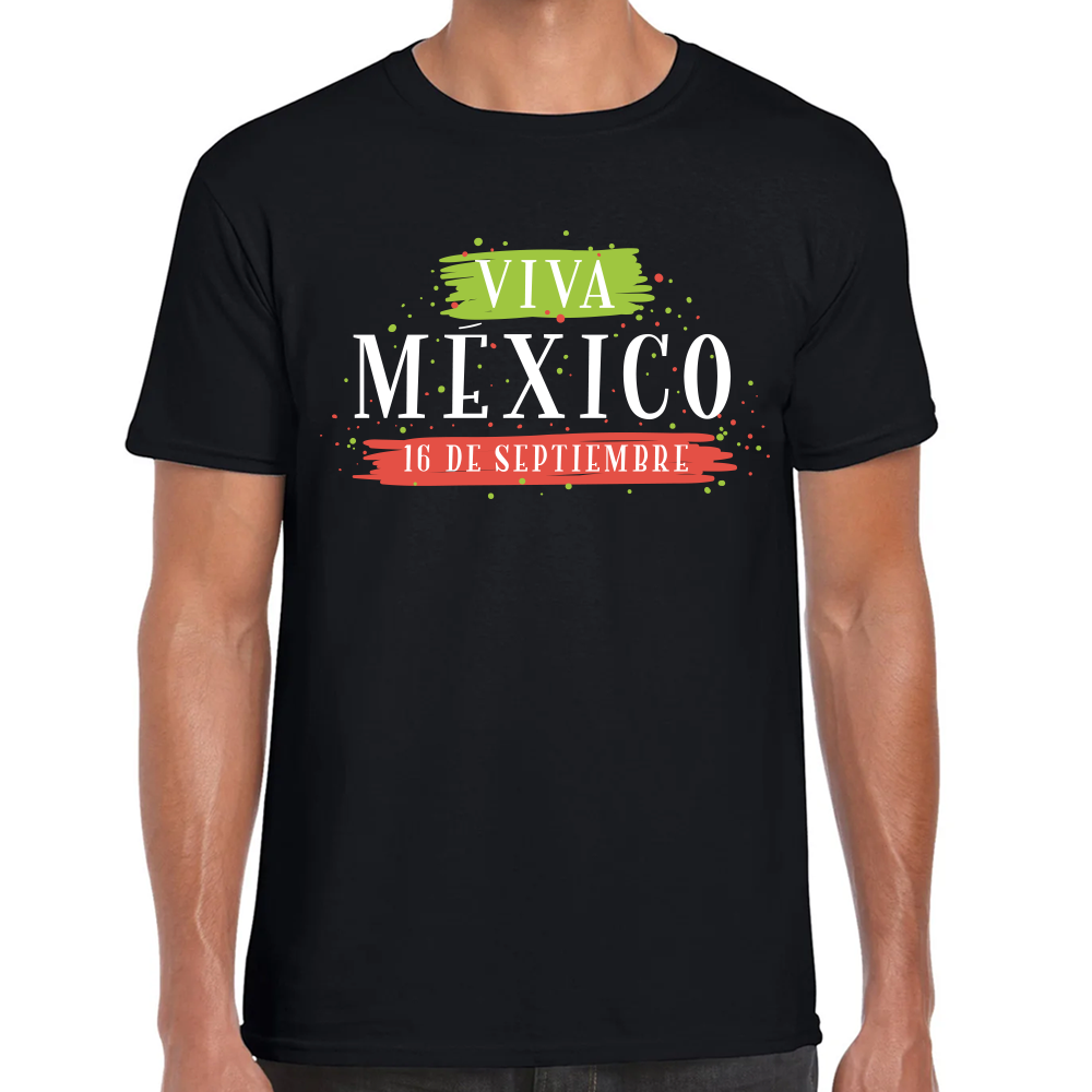 Playera Fiestas Patrias Viva México Algodón Premium #0001894