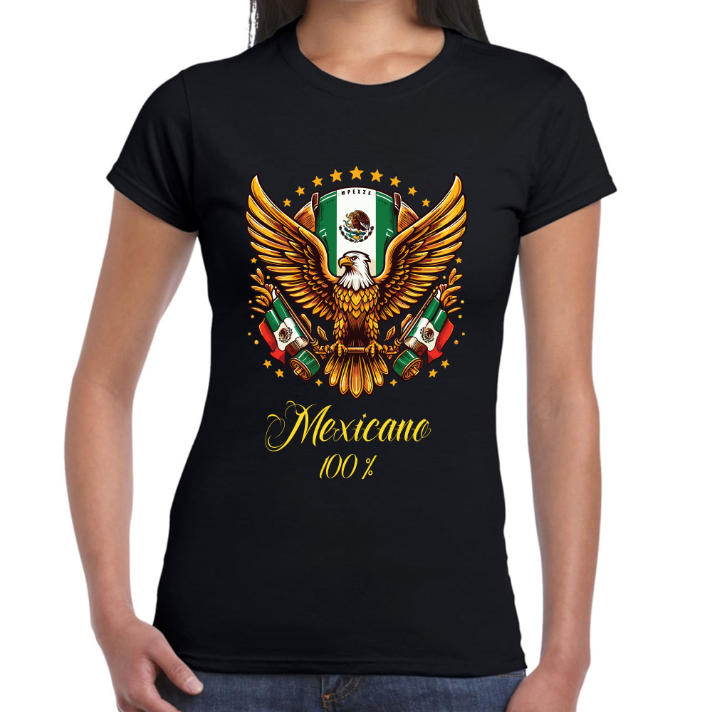 Playera Fiestas Patrias Mexicano 100% Algodón Premium #0001896 Imagen secundaria del producto