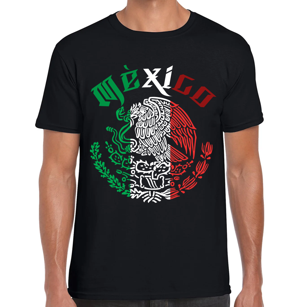 Playera Fiestas Patrias México Escudo Nacional Algodón Premium #0001897