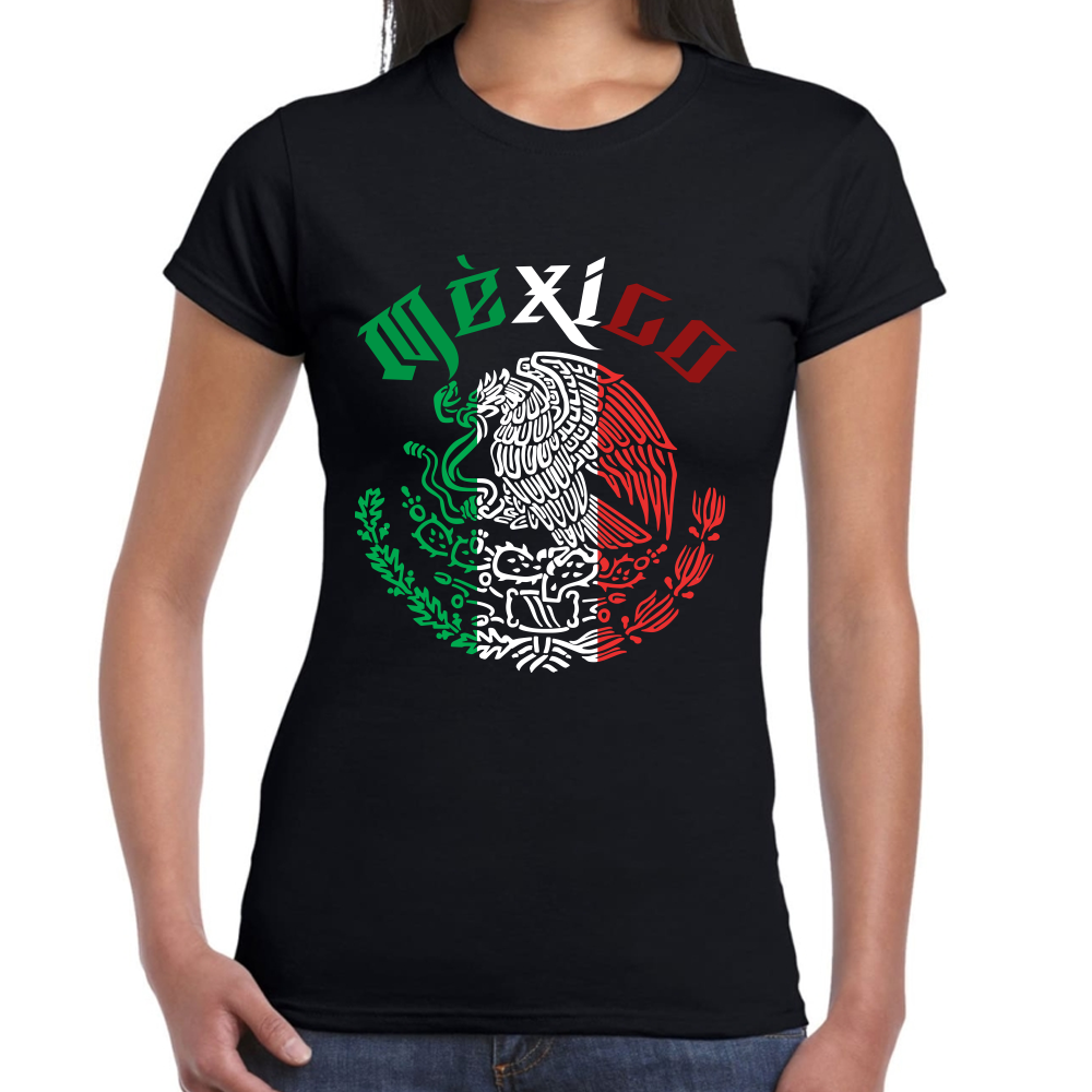 Playera Fiestas Patrias México Escudo Nacional Algodón Premium #0001897 Imagen secundaria del producto