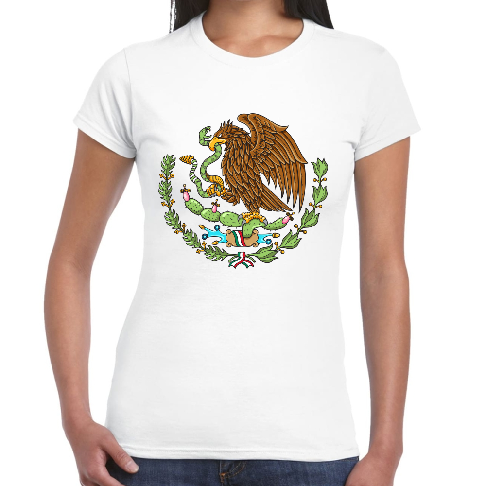 Playera Fiestas Patrias México Escudo Nacional Algodón Premium #0001900