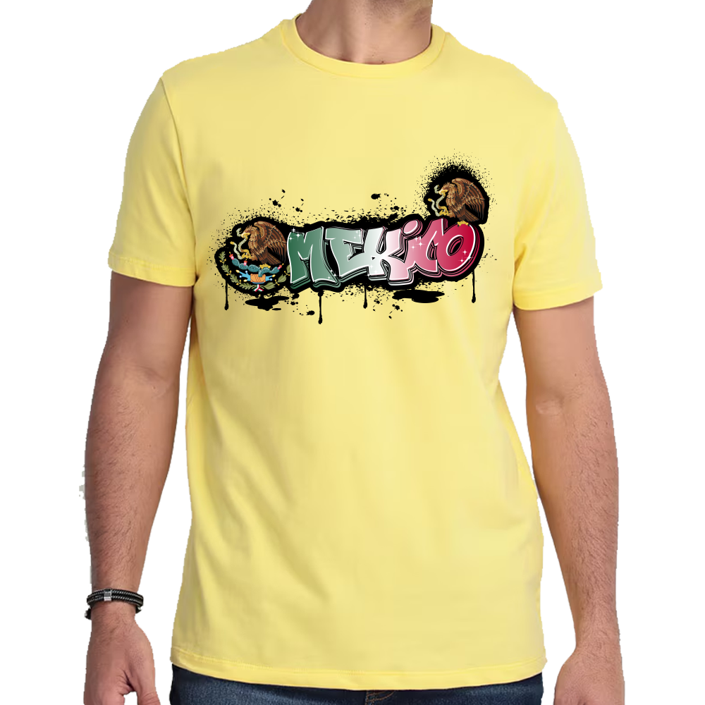Playera Fiestas Patrias México Grafiti Algodón #0001903