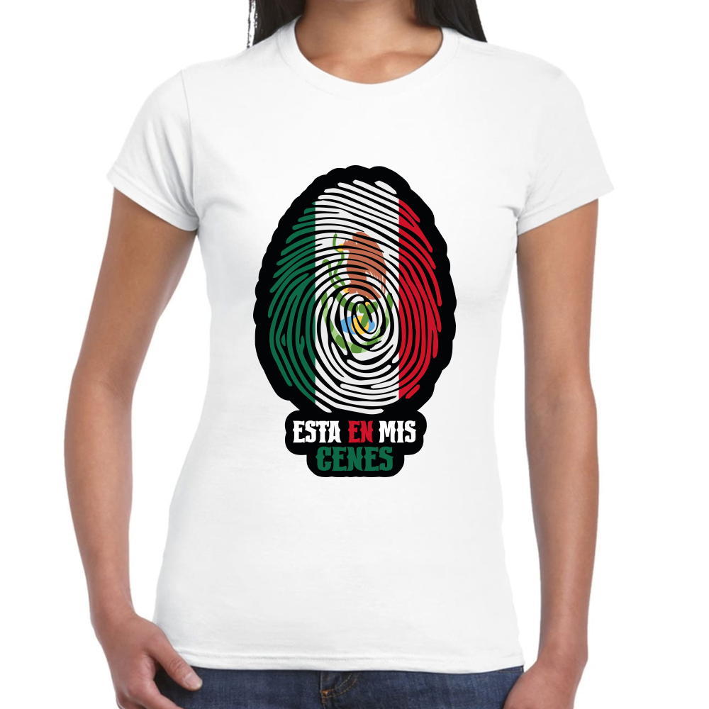 Playera Fiestas Patrias México Esta en mis Genes #0001905