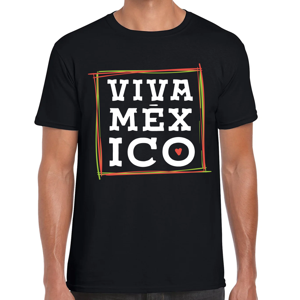 Playera Fiestas Patrias Viva México Algodón Premium #0001906