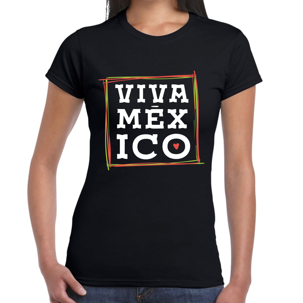 Playera Fiestas Patrias Viva México Algodón Premium #0001906 Imagen secundaria del producto