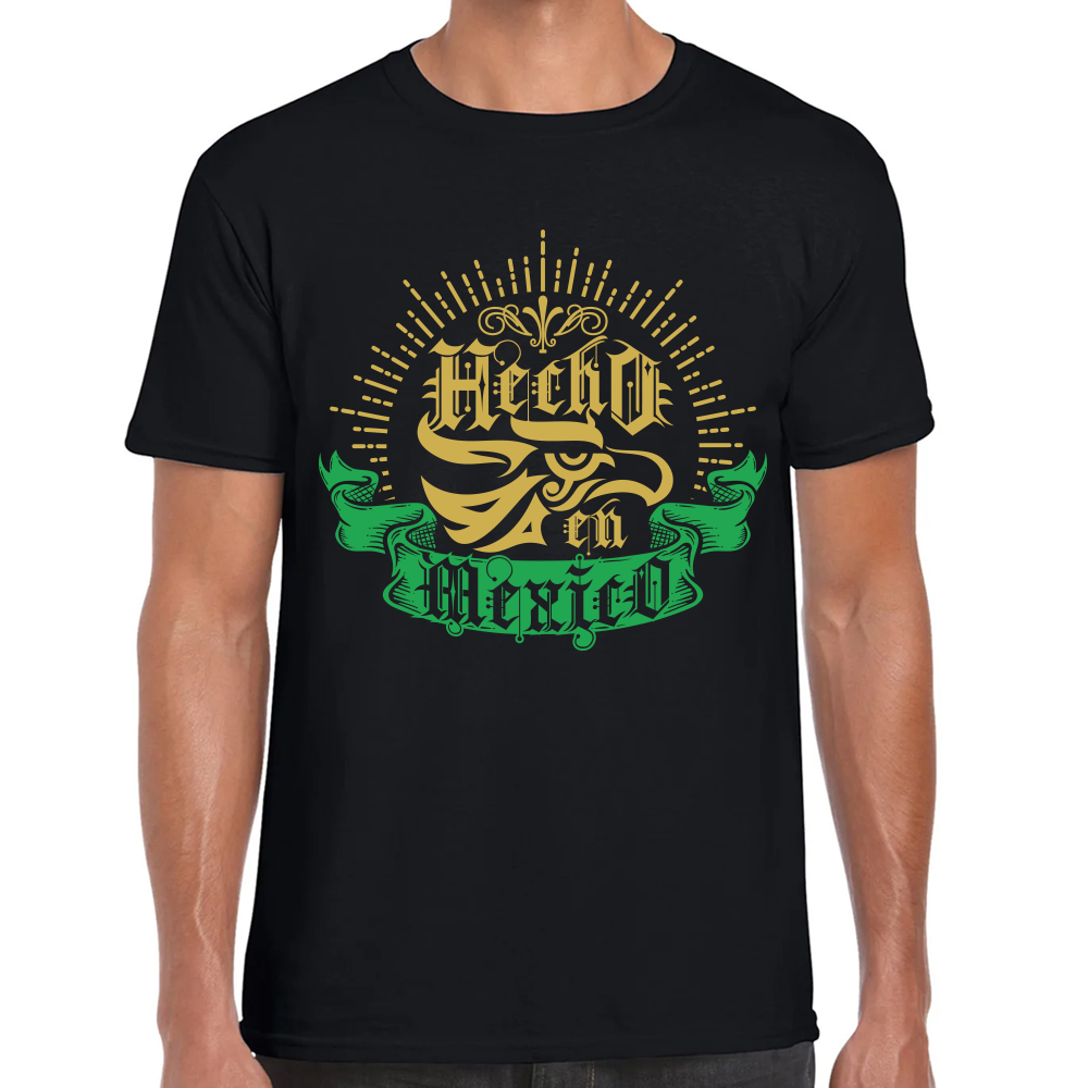 Playera Fiestas Patrias Hecho en México Algodón Premium #0001907