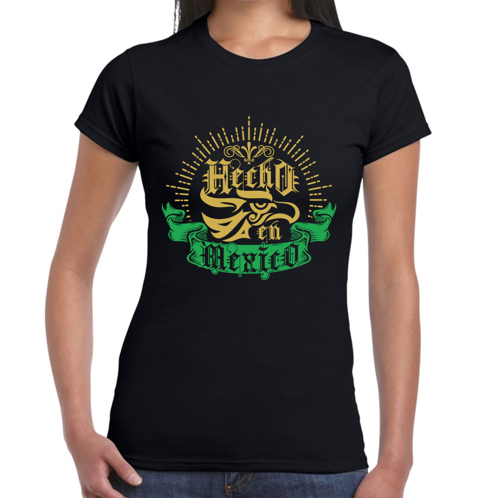 Playera Fiestas Patrias Hecho en México Algodón Premium #0001907
