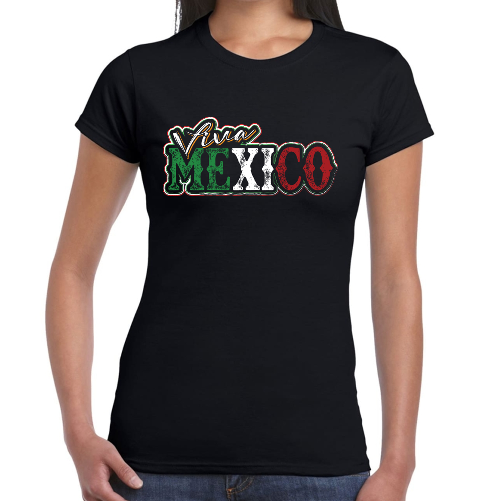 Playera Fiestas Patrias Viva México Algodón Premium #0001915