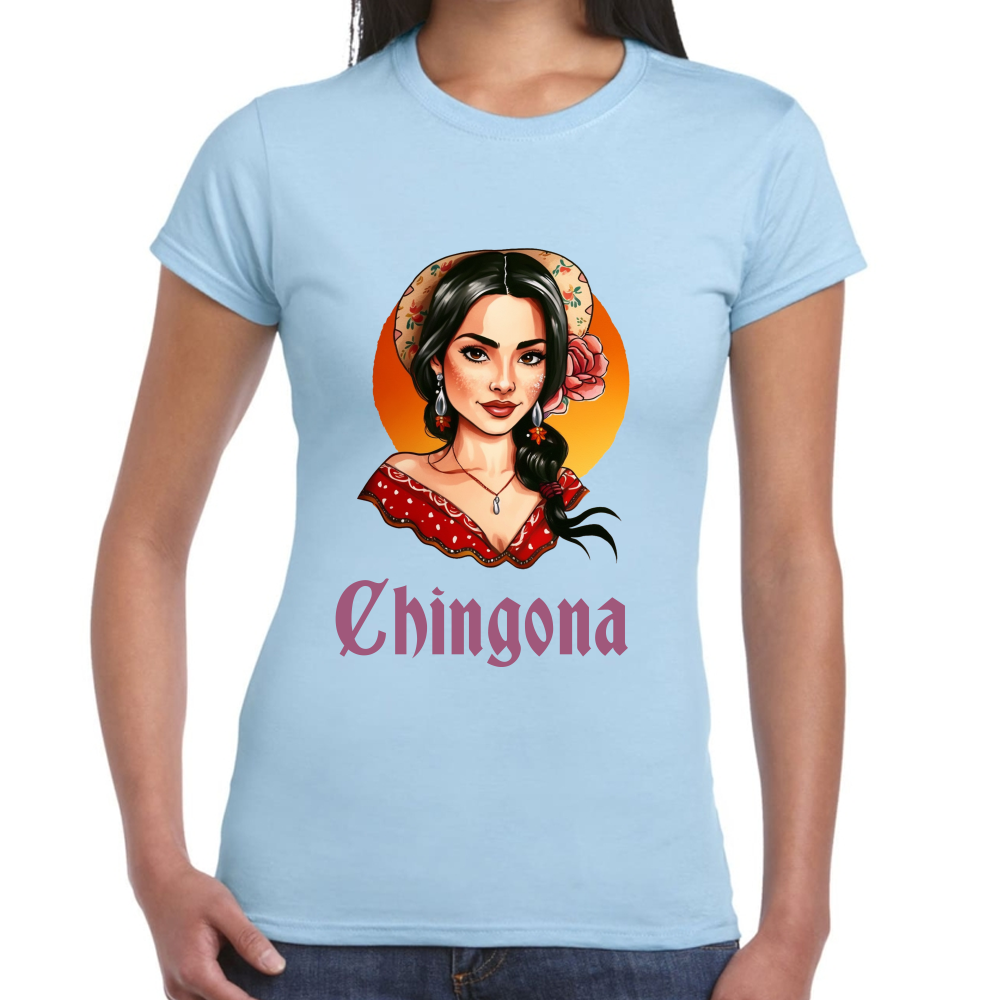 Playera Fiestas Patrias Mexicana Chingona Algodón Premium #0001916