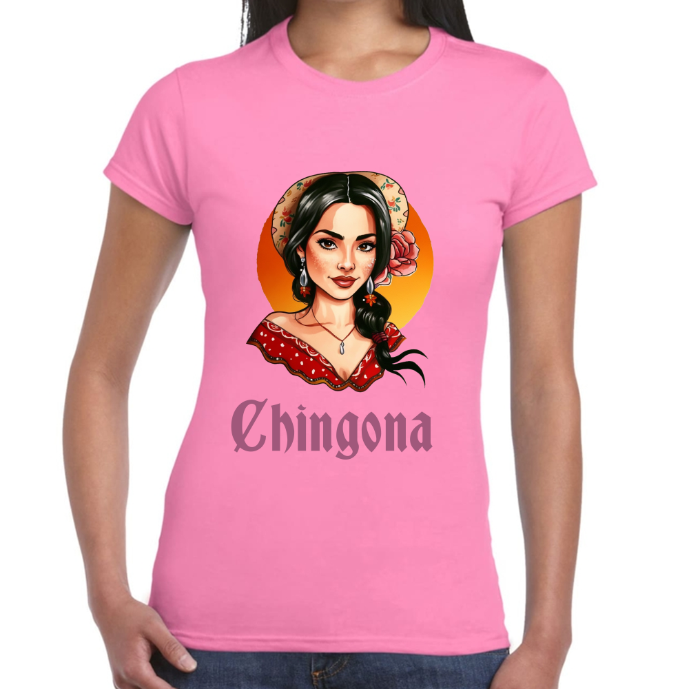 Playera Fiestas Patrias Mexicana Chingona Algodón Premium #0001916
