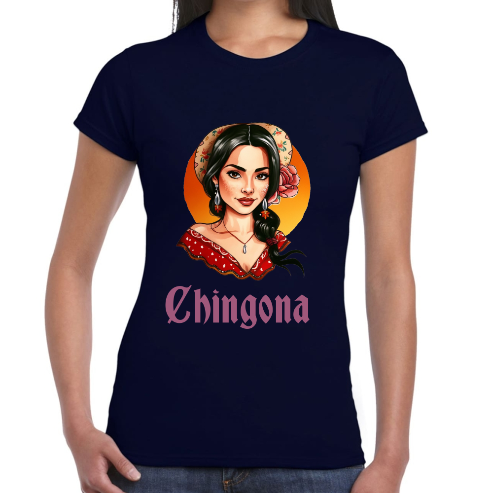 Playera Fiestas Patrias Mexicana Chingona Algodón Premium #0001916