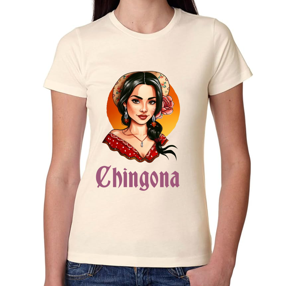 Playera Fiestas Patrias Mexicana Chingona Algodón Premium #0001916