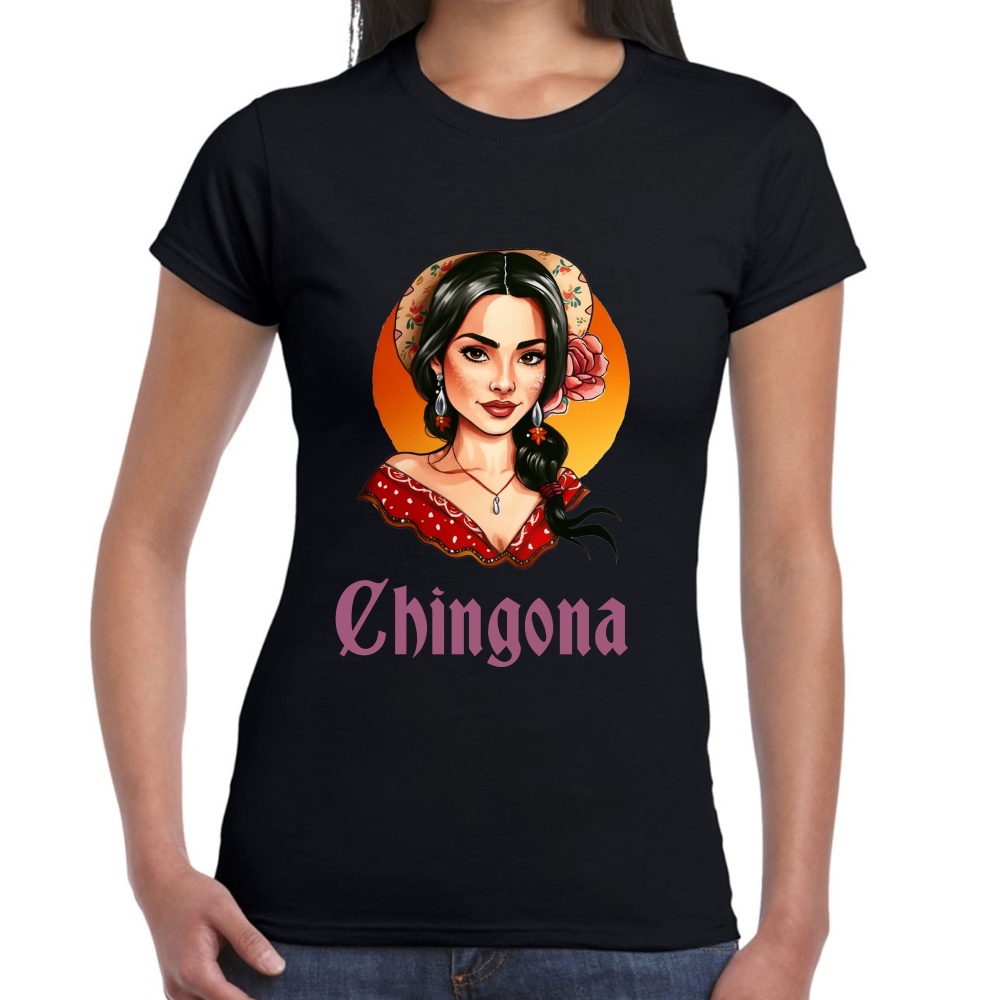 Playera Fiestas Patrias Mexicana Chingona Algodón Premium #0001916