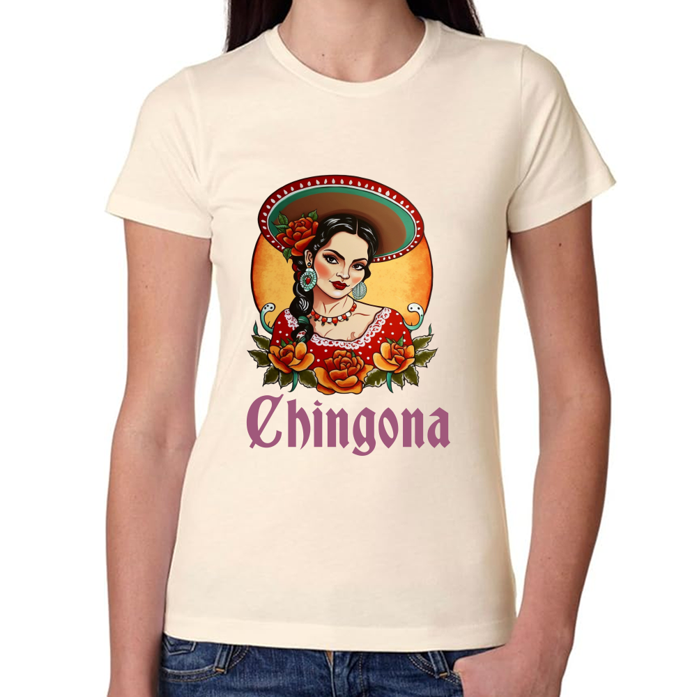 Playera Fiestas Patrias Mexicana Chingona Algodón Premium #0001917