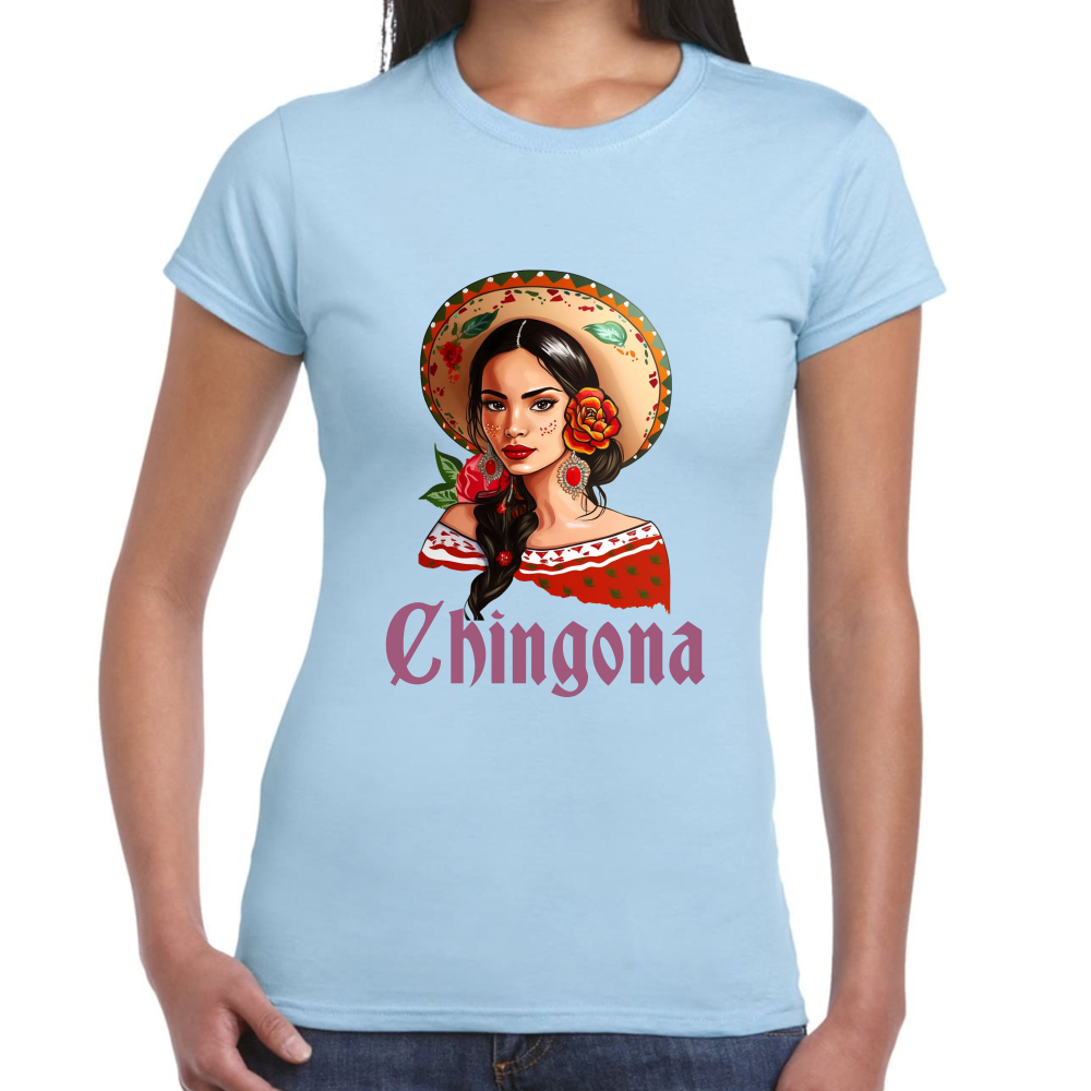 Playera Fiestas Patrias Mexicana Chingona Algodón Premium #0001918